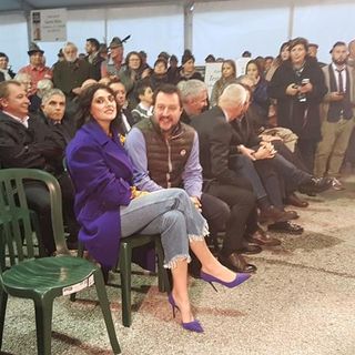 Salvini con la Isoardi a Cervere Salvini con la Isoardi a Cervere