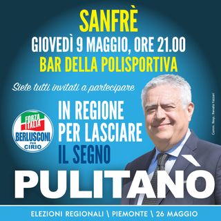 Incontro a Sanfrè con il candidato regionale Rocco Pulitanò
