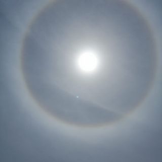 Il cerchio solare nel cielo di Fossano