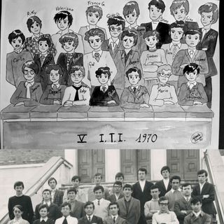 Bra, auguri in versione manga per gli ex allievi salesiani di 5ª ITI del 1970