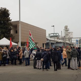 Uno degli scioperi all'Abet Bra