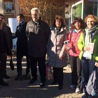 Il sindaco e gli assessori con alcuni passeggeri