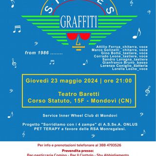 Domani a Mondovì il concerto benefico promosso dall'International Inner Wheel sulle note dei Sixties Graffiti