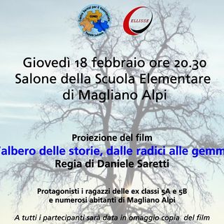 A Magliano Alpi si proietta “L’albero delle storie, dalle radici alle gemme”