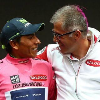 Alberto Balocco con Nairo Quintana, corridore colombiano vincitore del Giro d'Italia 2014, sponsorizzato dall'azienda fossanese Alberto Balocco con Nairo Quintana, corridore colombiano vincitore del Giro d'Italia 2014, sponsorizzato dall'azienda fossanese