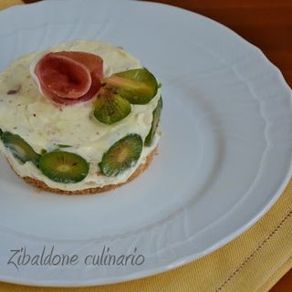 Cheese cake salato al prosciutto crudo e Nergi