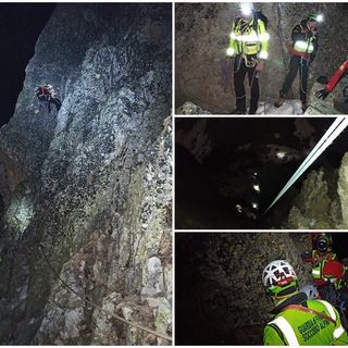 Le immagini delle complesse operazioni di recupero dello scalatore caduto in Valle Maira