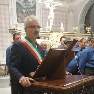 Silvio Artusio Comba, qui impegnato a Ceresole d'Alba, alla recente commemorazione delle vittime dell'eccidio del luglio 1944