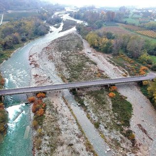 Veduta del fiume Po a Revello