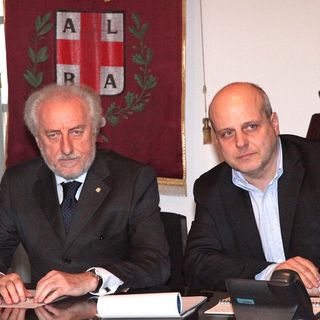 Il senatore Tomaso Zanoletti con Maurizio Marello