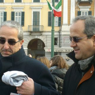 Il sindaco Alberto Valmaggia e l'assessore Guido Lerda