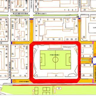 La planimetria con le chiusure previste