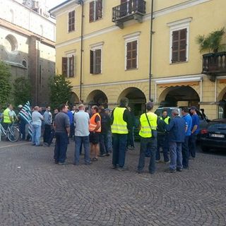 Un momento dell'assemblea sindacale di venerdì 26 settembre scorso a Saluzzo