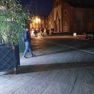 Saluzzo, piazza Risorgimento senza luci