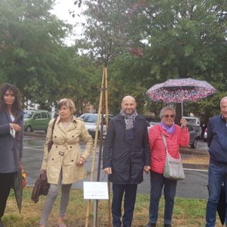 La piantumazione dell'albero dedicato ad Amalia Isasca
