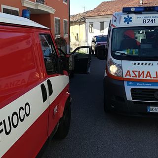 Un'immagine dell'intervento in corso a Scagnello