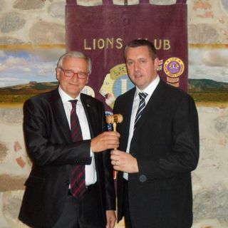 Andrea Fia con il neo presidente Davide Alciati