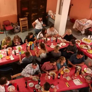 La cena dei delegati in sala consiliare