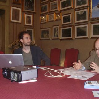 Da sx. Wilma Margaria dell'Ufficio Turismo, Giorgio Mondino dell'agenzia