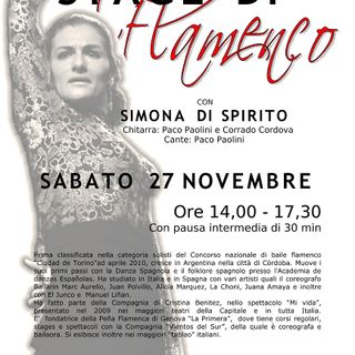 Simona di Spirito nella locandina dell'evento