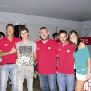 Davide Allasina al momento della premiazione Davide Allasina al momento della premiazione