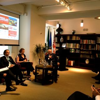 L'imprenditore Ceretto durante uno degli appuntamenti Newyorkesi