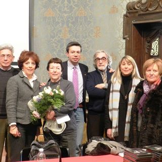 Da destra Patrizia Orsini, Clara Arnaldi, Gianfranco Saglia, Fabio Bailo, Bianca Hessel, Elena Peloso e Dario Dalla Mura
