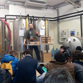 All'interno del birrificio