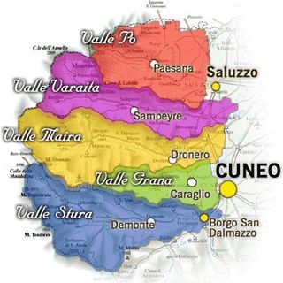 La cartina geografica dei territori che fanno parte del Gal delle Terre Occitane