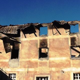 Immagine di una parte del Castello di Margarita dopo incendio