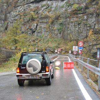 La Provinciale 26 in un'immagine che raffigura una precedente chiusura