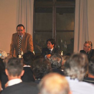 Il tavolo di "Progetto Saluzzo" con, da sinistra, Bachiorrini, Ambrogio, Farina e Anello (© targatocn)