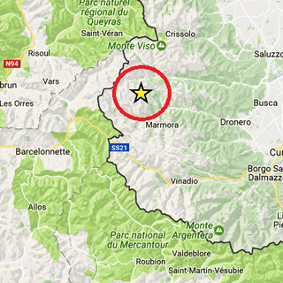 Scossa di terremoto di magnitudo 2.5 con epicentro a metà strada fra Acceglio e Prazzo