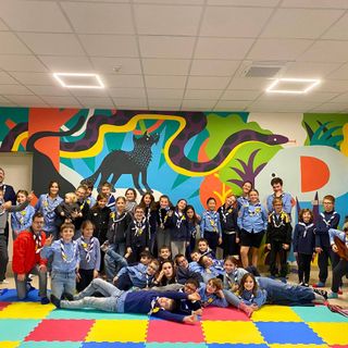 Mega murales nella sede Scout “Aquile randagie” al Quartiere in piazza Montebello