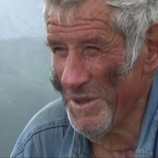 Maurizio Martini, "Murisiu" con il volto dipinto dal carbone