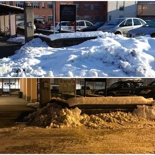 Sgomberato dalla neve il parcheggio dei disabili all'ingresso del S.I.S.P. di Saluzzo Sgomberato dalla neve il parcheggio dei disabili all'ingresso del S.I.S.P. di Saluzzo