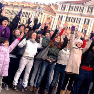 Le foto del Flash Mob nel fotoservizio © Francesco Ameglio