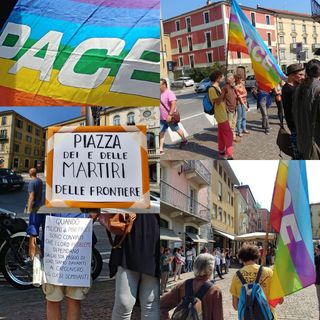 A Mondovì protesta in piazza contro la chiusura dei porti italiani ai migranti (FOTO)