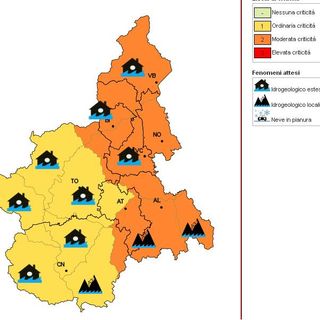 In arrivo pioggia e vento, ma nel cuneese l'allerta meteo è di ordinaria criticità