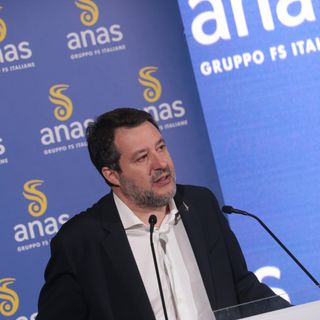 Il ministro alle Infrastrutture Matteo Salvini all'incontro promosso da Anas