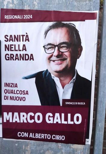 In diverse località della Granda i manifesti elettorali che certificano la scelta di campo del sindaco di Busca ed esponente di Azione In diverse località della Granda i manifesti elettorali che certificano la scelta di campo del sindaco di Busca ed esponente di Azione