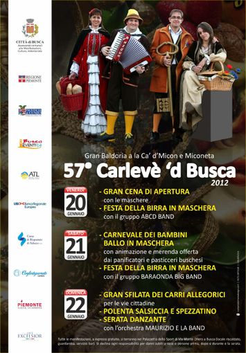 Al via la 57ª edizione del Carnevale buschese Al via la 57ª edizione del Carnevale buschese