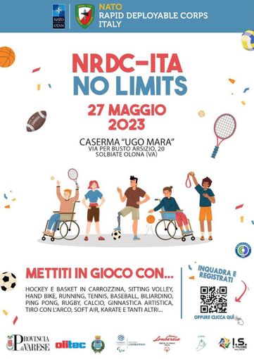 Sabato al via la prima edizione di “NRDC ITA No Limits” presso la Caserma “Ugo Mara” di Solbiate Olona Sabato al via la prima edizione di “NRDC ITA No Limits” presso la Caserma “Ugo Mara” di Solbiate Olona