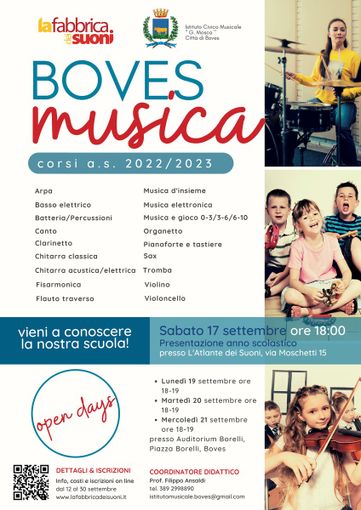 Ripartono i corsi presso l’Istituto Civico Musicale “G. Mosca” di Boves