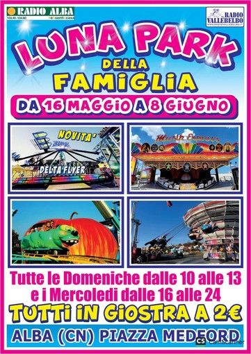 Luna Park della Famiglia ad Alba: Un'Esplosione di Divertimento dal 16 maggio all'8 giugno Luna Park della Famiglia ad Alba: Un'Esplosione di Divertimento dal 16 maggio all'8 giugno