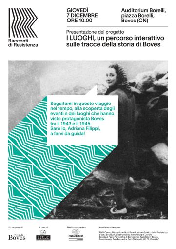 A Boves s'inaugura il progetto "I LUOGHI, un percorso interattivo sulle tracce della storia di Boves" A Boves s'inaugura il progetto "I LUOGHI, un percorso interattivo sulle tracce della storia di Boves"