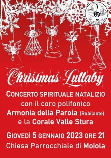 Stasera a Moiola il concerto "Christmas lullaby" Stasera a Moiola il concerto "Christmas lullaby"