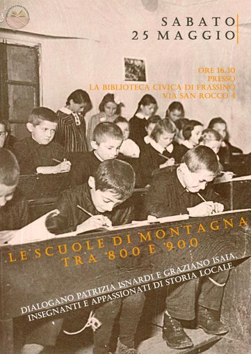 A Frassino l'incontro tra Isnardi e Isaia sulle scuole di montagna tra '800 e '900