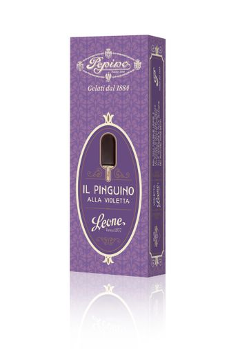 Gelati PEPINO 1884 lancia per l’estate 2021 il Pinguino alla Violetta, una nuova proposta che nasce dalla preziosa partnership con Pastiglie Leone