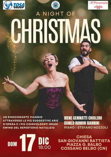 Cossano Belbo: domenica 17 dicembre il concerto "A Night of Christmas"